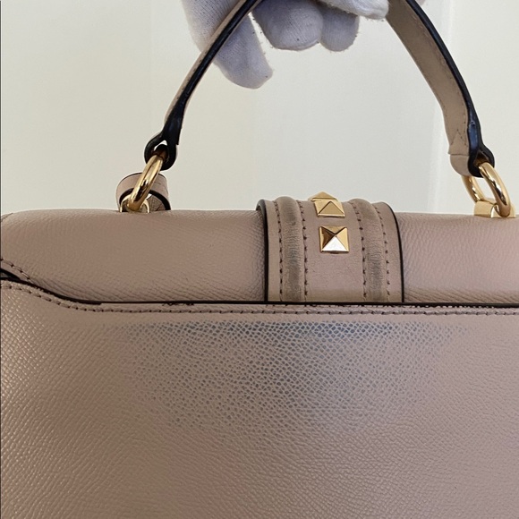 SOLD!Michael Kors Bleeker Small Studded Crossgrain Leather Satchel, Retails $498 - Picture 13 of 17